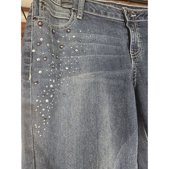 JENNIFER LOPEZ Jeans Women's Skinny Sz 16P Embellished Studded Sparkly - Picture 4 of 6